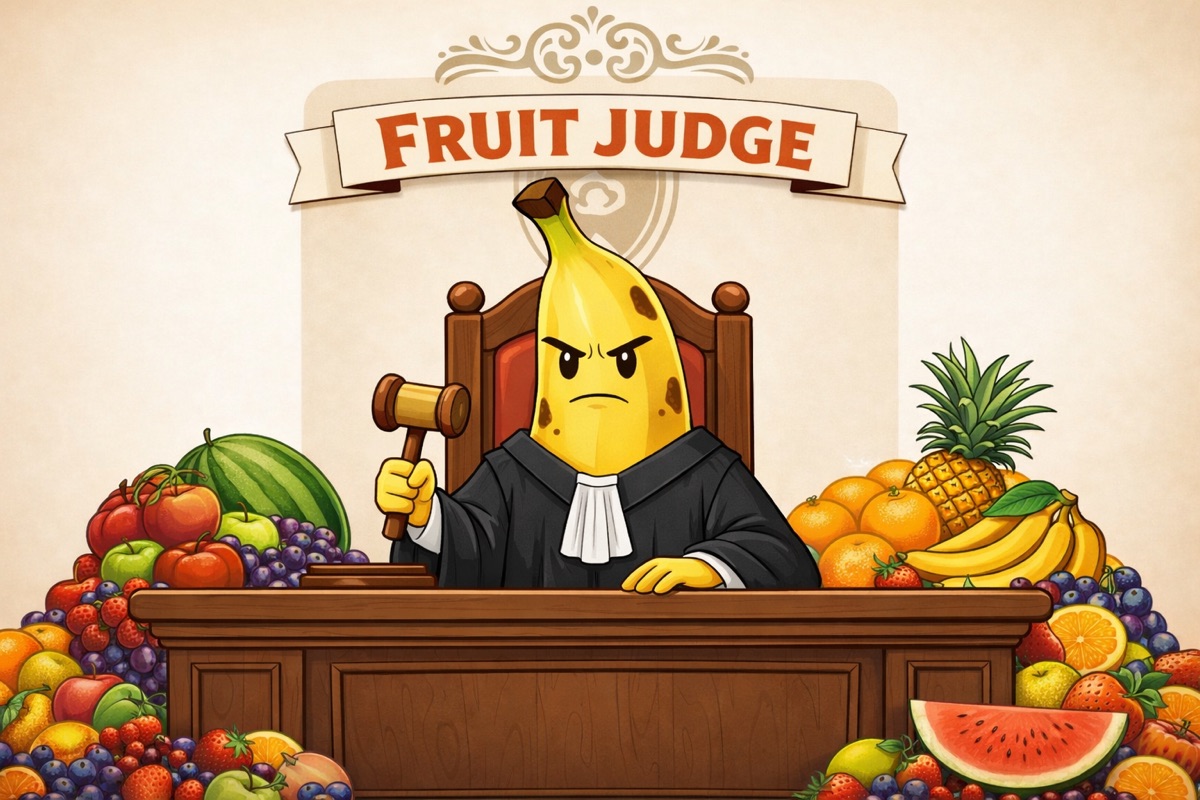 Fruit Judge character example used in verdict preview